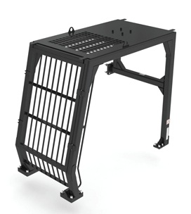 Example of typical ROPS/FOPS structure for protection of small excavator cab.