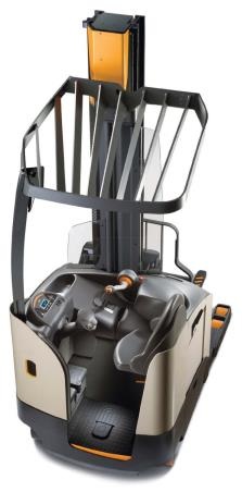Example of a seated-model reach truck