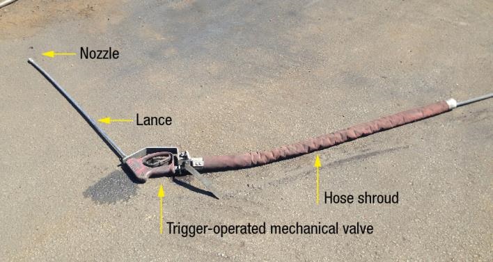 Example of high-pressure water jetting equipment