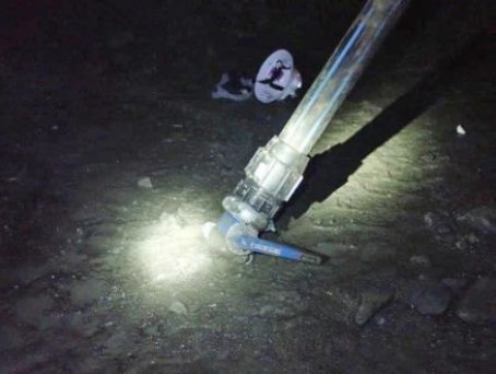 View of the failed coupling