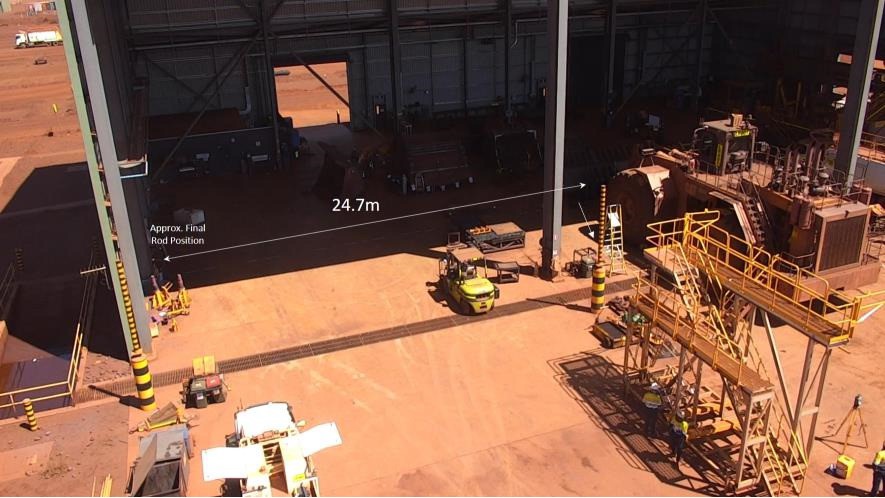 Trajectory of 19kg pulling rod