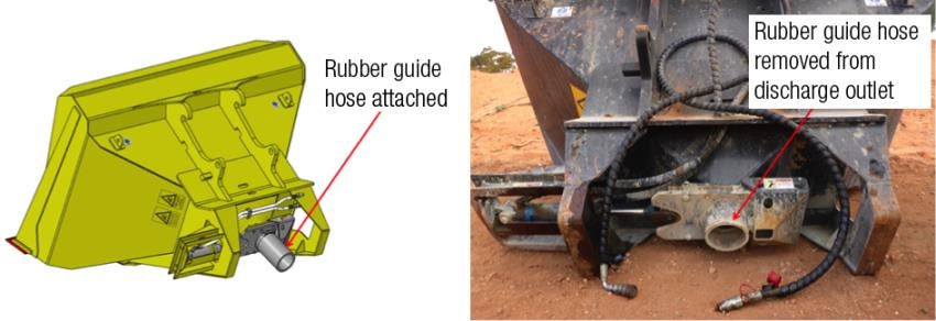 Worker seriously injured by moving parts in a modified stemming bucket