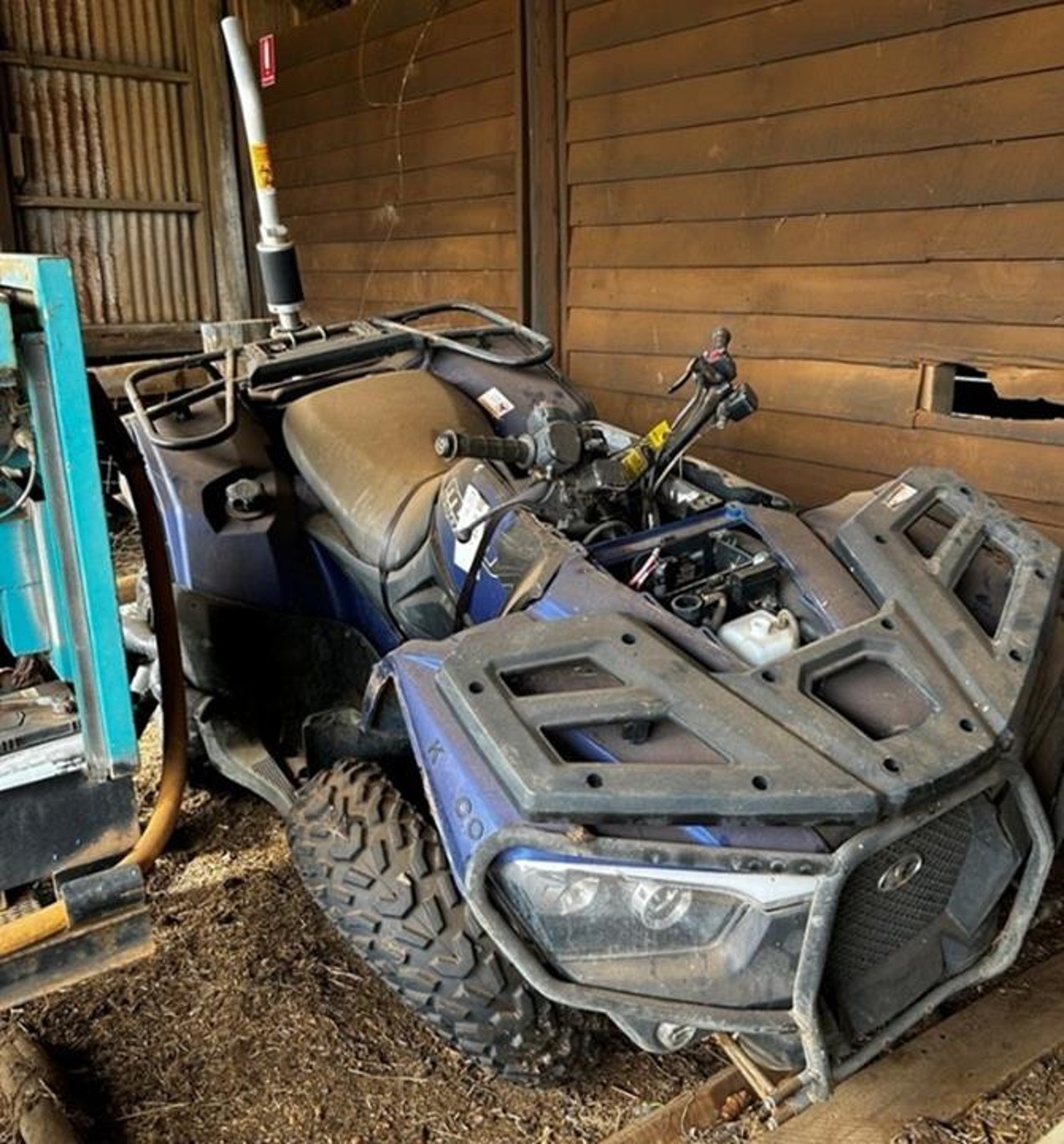 Quad bike involved in the rollover incident