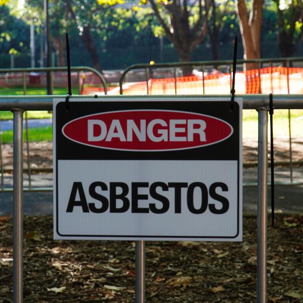 Asbestos - Danger warning sign